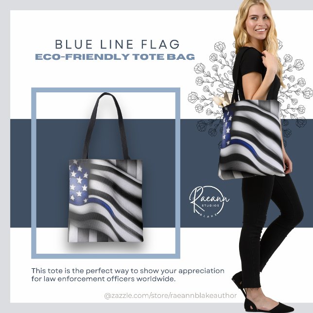 Sac à main drapeau de la ligne bleue (Créateur téléchargé)