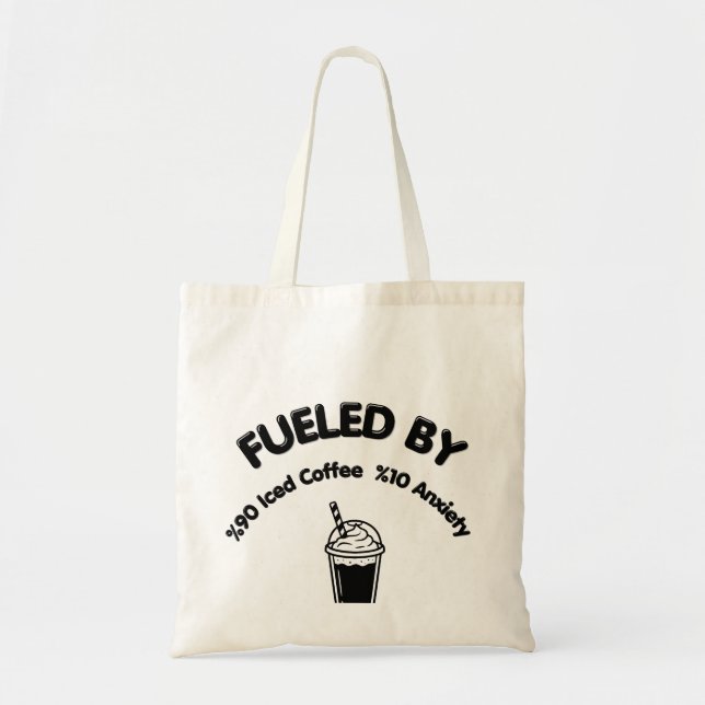 Sac à main drôle de café glacé et d'anxiété - Rela (Devant)