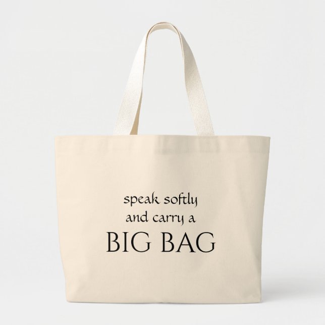 Sac à main drôle - parlez doucement et portez un G (Devant)