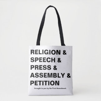 Sac à main du Premier Amendement en blanc