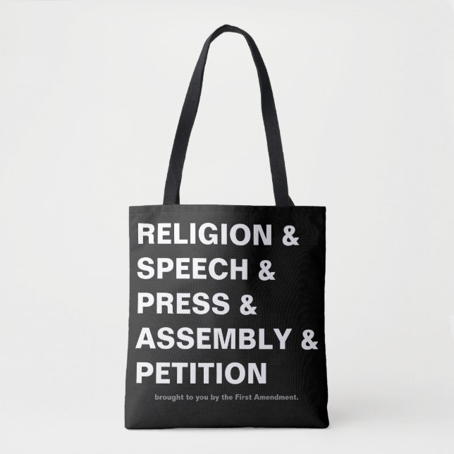 Sac à main du Premier Amendement en noir (Devant)