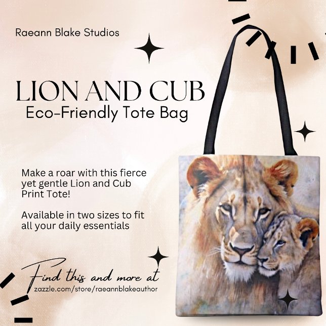 Sac à main écologique Lion et Petit Eco-Friendly T (Créateur téléchargé)