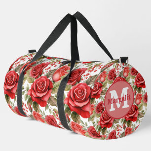 Sac à main élégant à motif de roses rouges