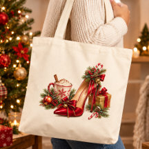 Sac à main élégant à talons hauts rouge pour Noël