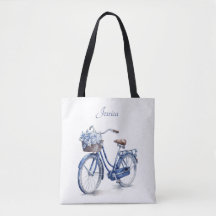 Sac à main élégant Delft Blue Floral Bicycle perso