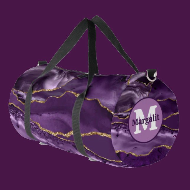 Sac à main élégant en agate dorée violette paillet (Créateur téléchargé)
