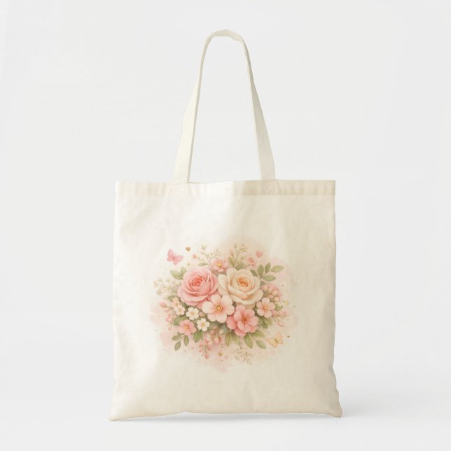 Sac à main élégant fleuri pastel (Devant)