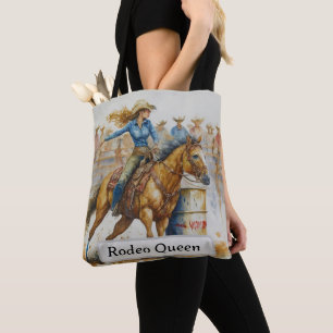 Sac à main en aquarelle Cowgirl reine de rodéo de