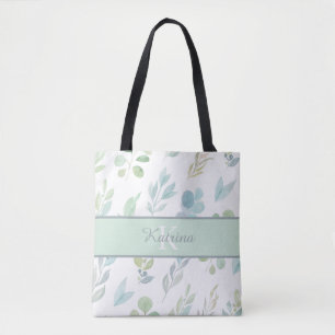 Sac à main en aquarelle florale monogrammée