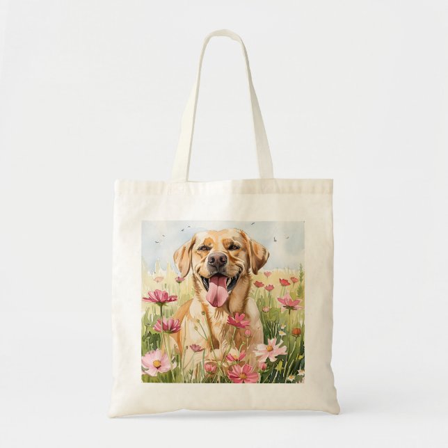 Sac à main en aquarelle Labrador Retriever (Devant)