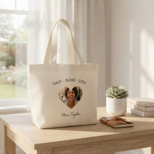 Sac à main en coton personnalisé avec nom et photo