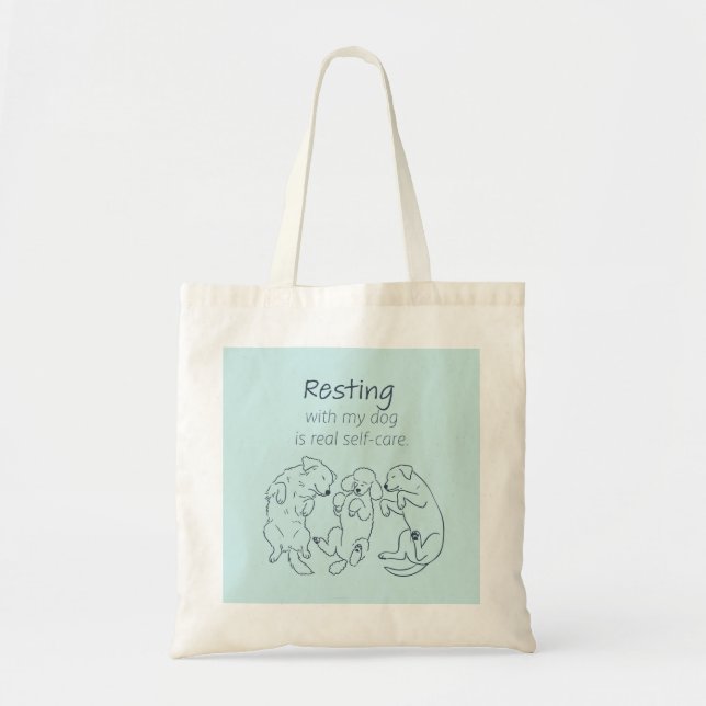 Sac à main en coton pour maman de chien - Repos av (Devant)