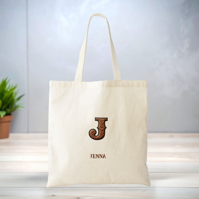 Sac à main en cuir western avec monogramme initial (Créateur téléchargé)