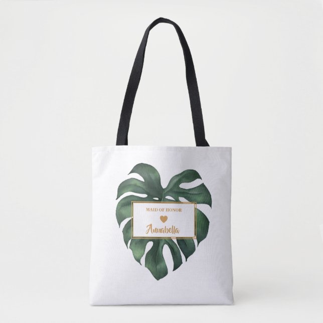 Sac à main en feuilles de palmier tropical pour de (Devant)