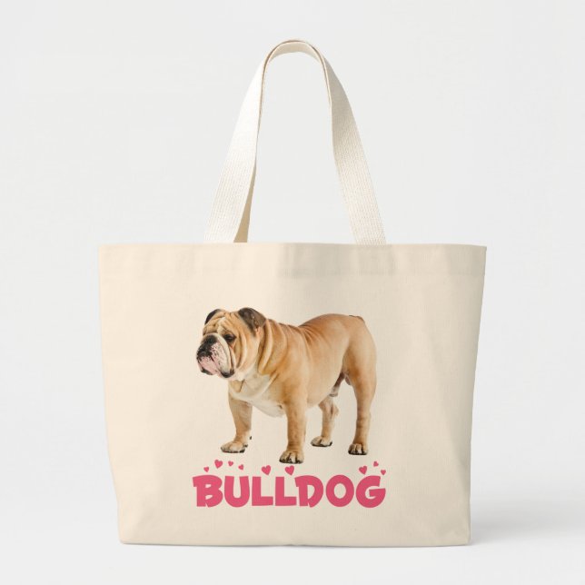 Sac à main en forme de coeurs de chiot Bouledogue  (Devant)