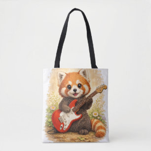 Sac à main en forme de guitare pour panda roux mig