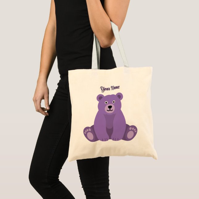 Sac à main en forme de nounours violet mignon Kawa (Devant (produit))