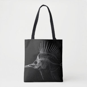 Sac à main en forme de squelette de poisson gothiq