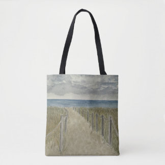 Sac à main en toile avec art de plage