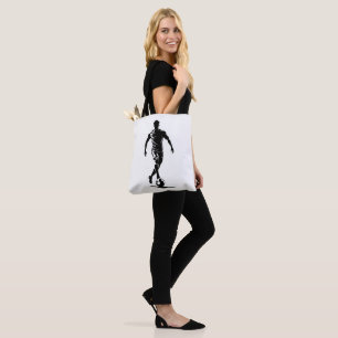 Sac à main en toile avec art de silhouette de joue