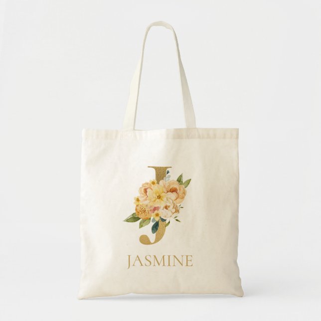 Sac à main en toile avec monogramme en lettre J do (Devant)