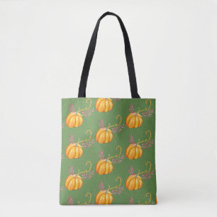 Sac à main en toile avec motif de citrouille lante