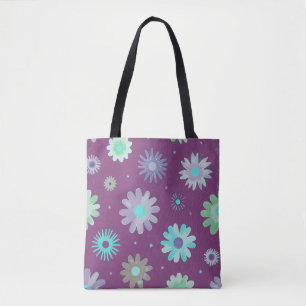 Sac à main en toile avec motif floral moderne