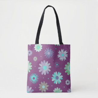 Sac à main en toile avec motif floral moderne