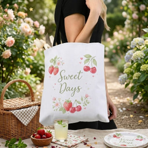 Sac à main en toile esthétique aquarelle de fruits