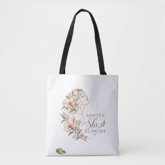 Sac à main en toile fleurie aquarelle pour femme «