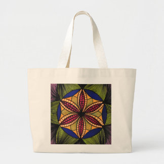 Sac à main en toile mandala de fleurs géométriques