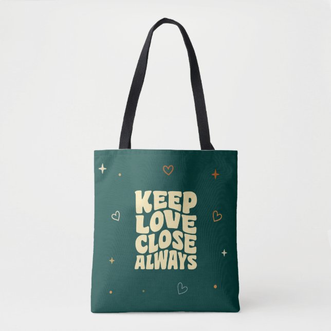 Sac à main en typographie romantique pour la Saint (Devant)