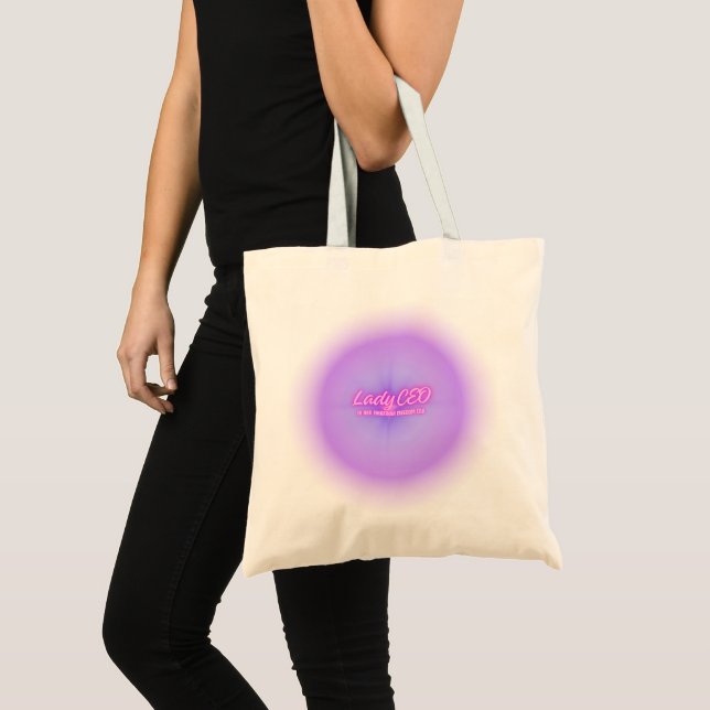 Sac à main esthétique toile violette Aura Glow Lad (Devant (produit))