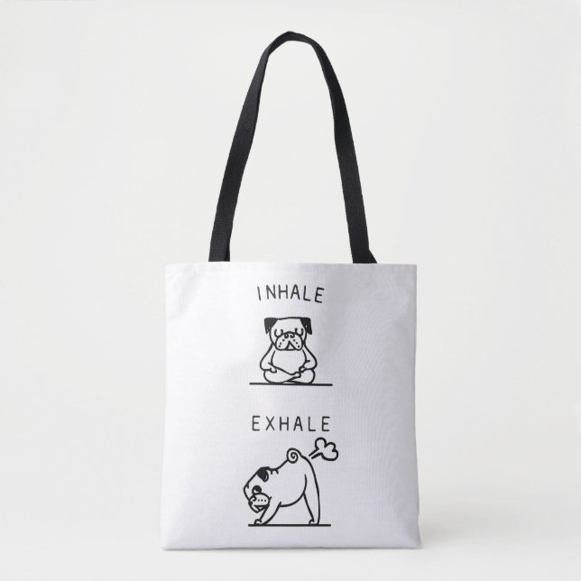 Sac à main Exercice de respiration Pug (Devant)