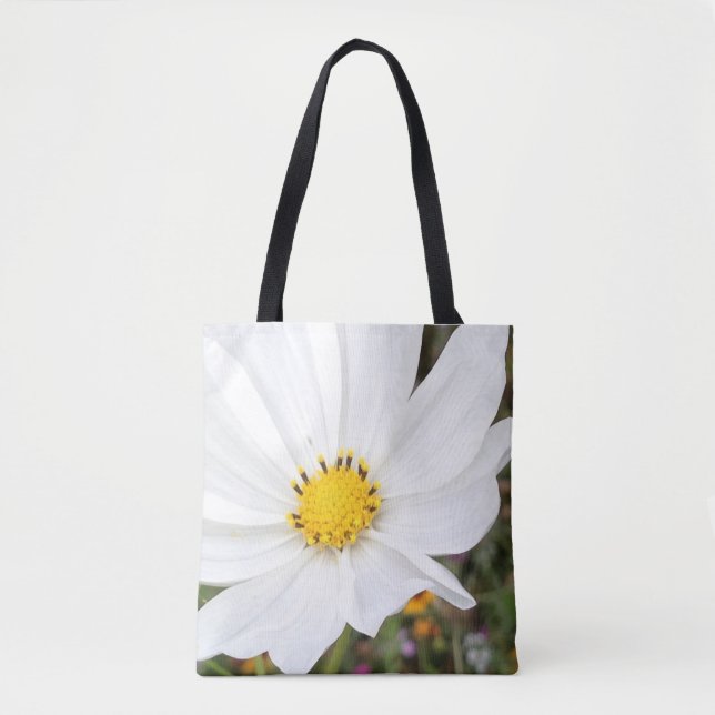 Sac à main Fleur de Cosmos Blanc (Devant)
