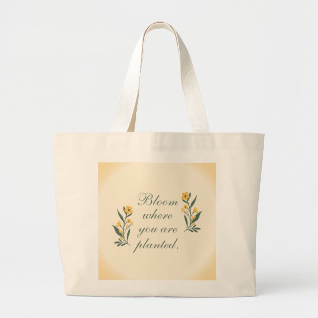 Sac à main "Fleurissez là où vous êtes plantée" -  (Devant)