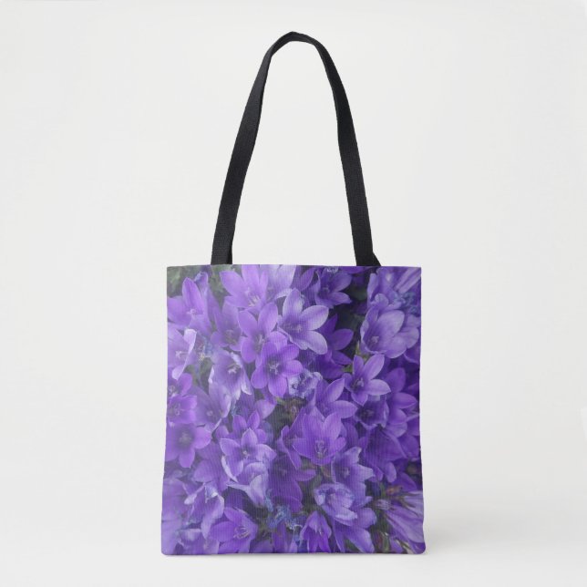 Sac à main Fleurs de Campanule Violette (Devant)