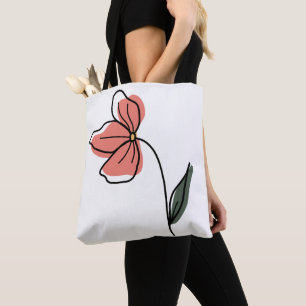 Sac à main Fleurs Minimalistes Abstraites