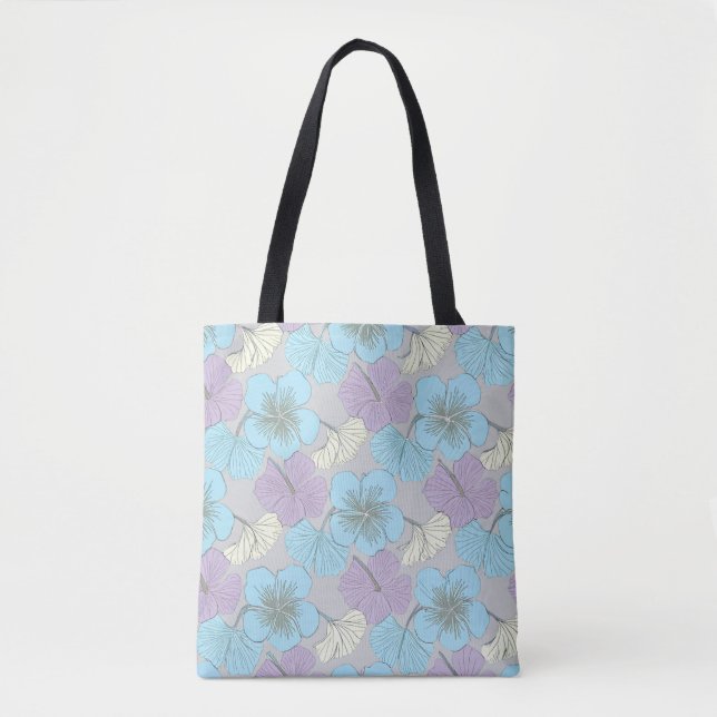 Sac à main floral bleu pastel (Devant)