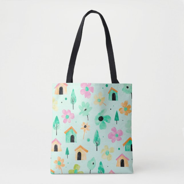 Sac à main floral d'art moderne (Devant)