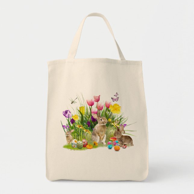 Sac à main floral de Pâques / Printemps Chasse aux (Devant)