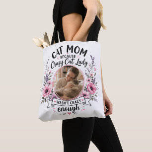 Sac à main floral personnalisé avec photo de chat 