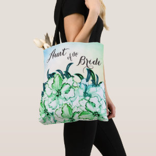 Sac à main floral vert deux tons de la tante de la