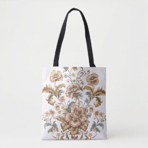 Sac à main floral vintage délavé   Élégant botaniq