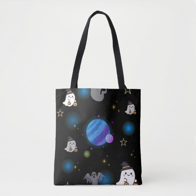 Sac à main galaxie d'Halloween mignon et effrayant (Devant)