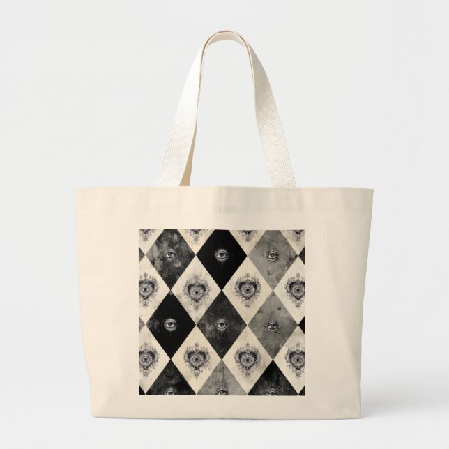 Sac à main géant Arlequin aux yeux tout voyants (Devant)