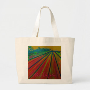 Sac à main géant avec œuvre d'art intitulée "Ferme