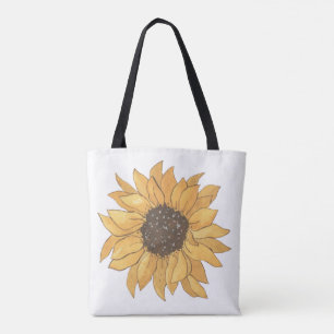 Sac à main géant botanique tournesol vibrant