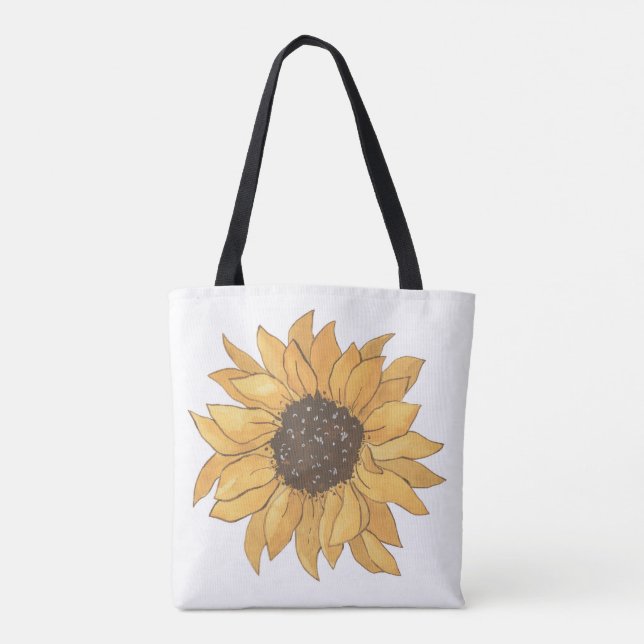 Sac à main géant botanique tournesol vibrant (Dos)