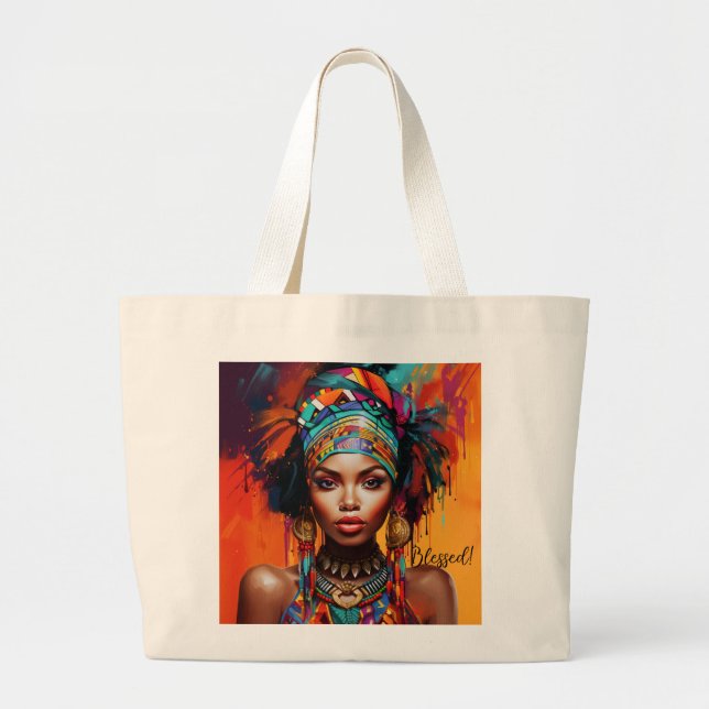 Sac à main géant femme afro-américaine bénie (Devant)
